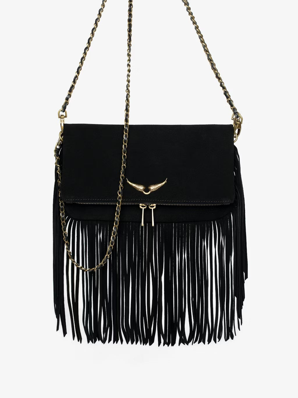 Bolso Rock Suede Fringes ZADIG ET VOLTAIRE BOLSOS Y CARTERAS Malva CO