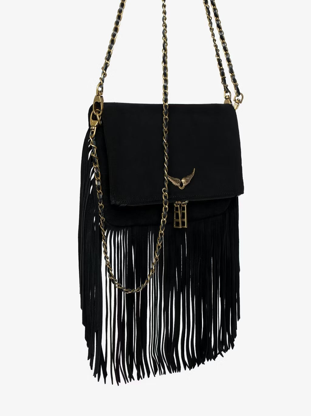 Bolso Rock Suede Fringes ZADIG ET VOLTAIRE BOLSOS Y CARTERAS Malva CO