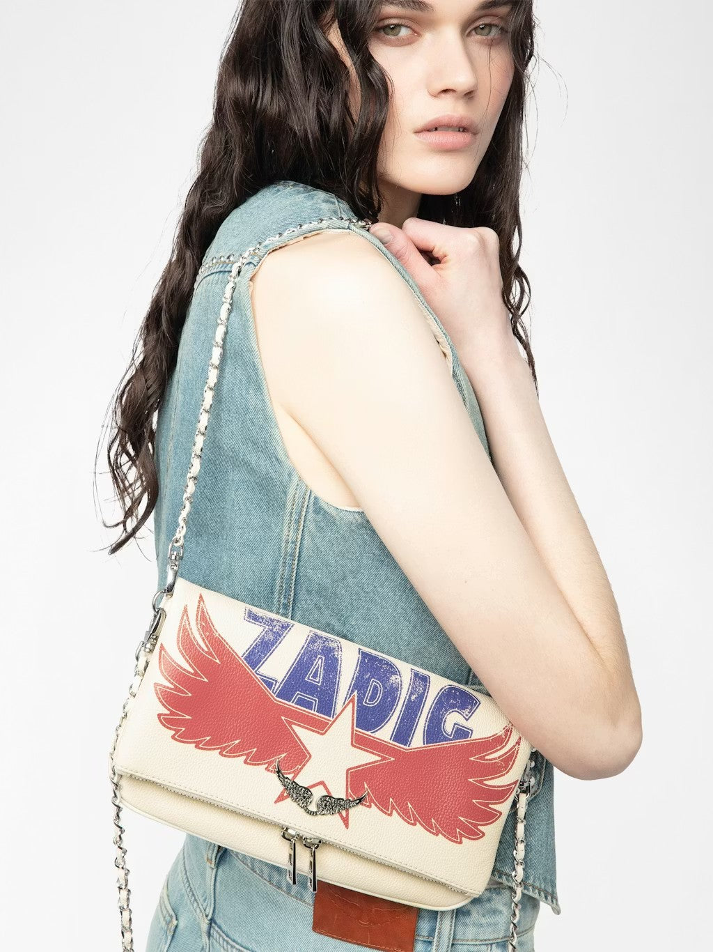 Bolso Rock Grained Leather America ZADIG ET VOLTAIRE BOLSOS Y CARTERAS Malva CO