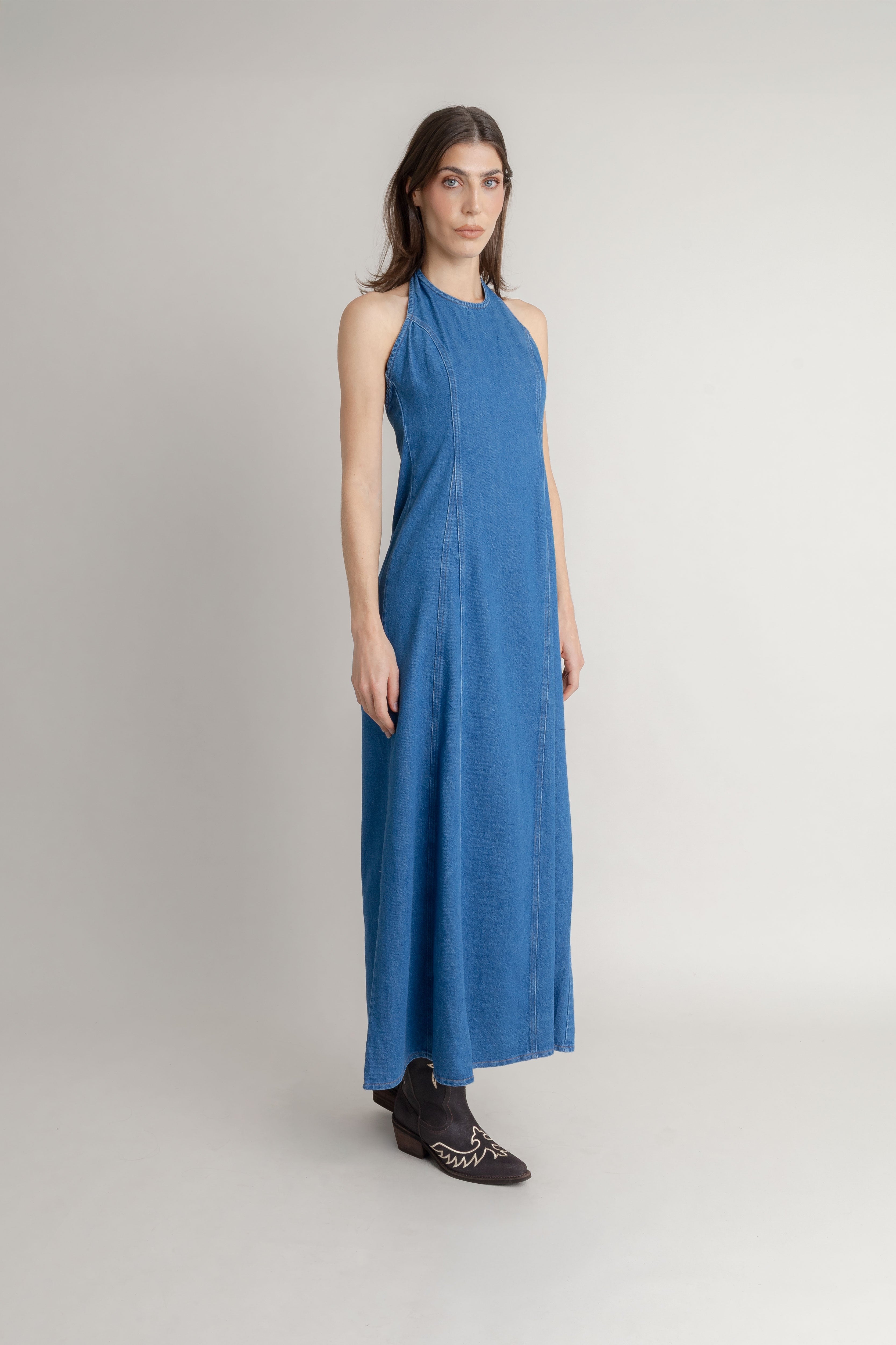 Maxi Vestido De Jean COMMON AREA MAXI VESTIDOS Malva CO