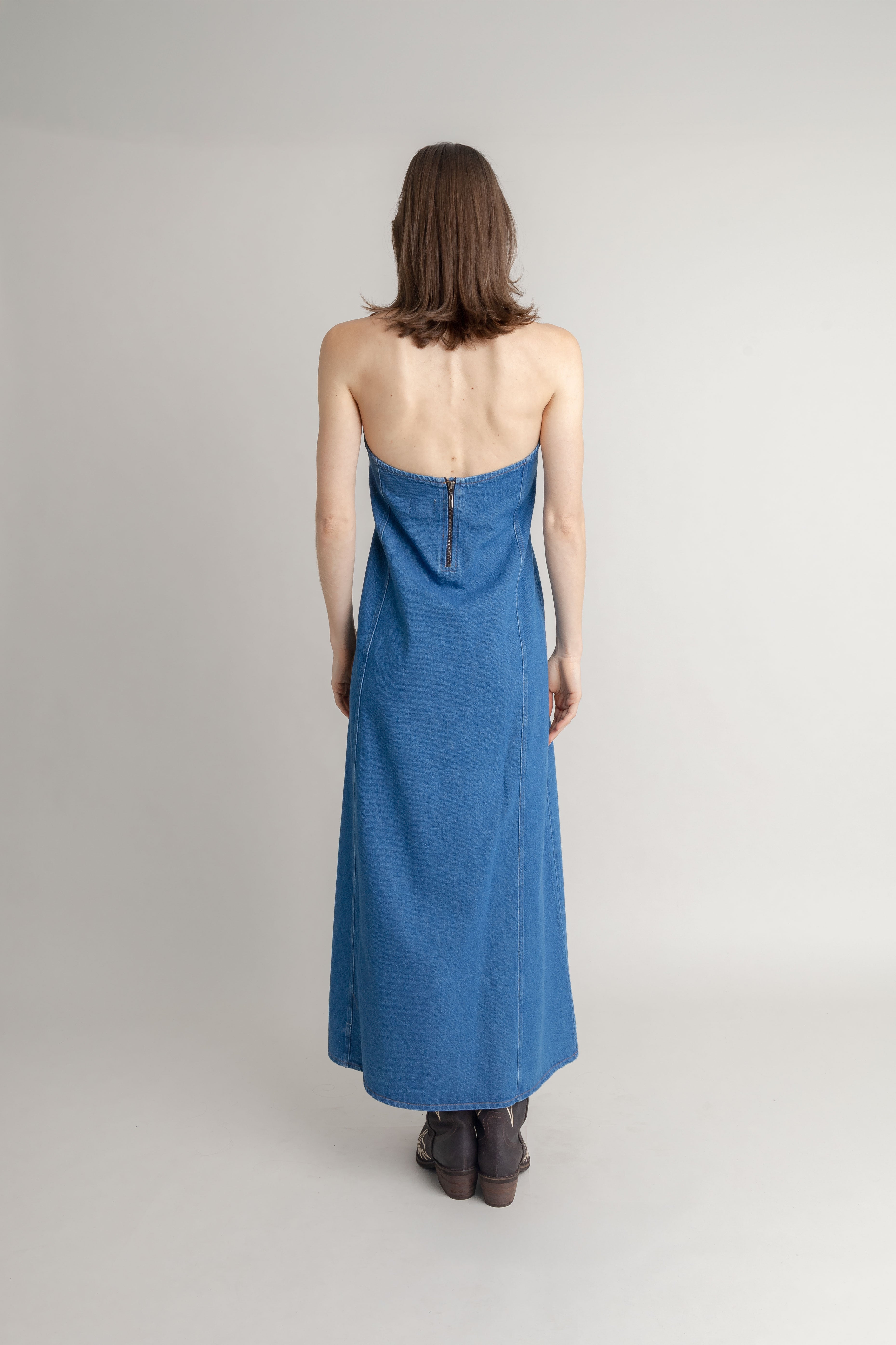 Maxi Vestido De Jean COMMON AREA MAXI VESTIDOS Malva CO