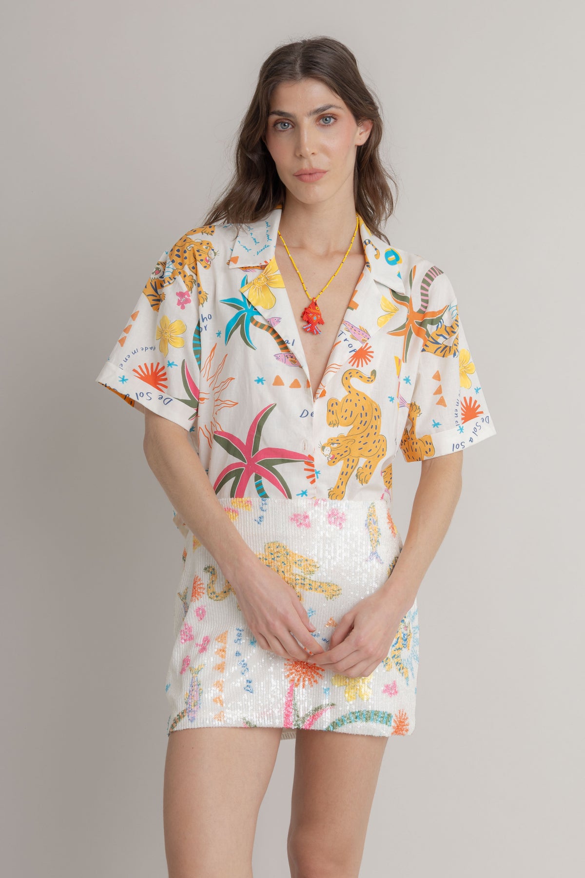 Camisa Camisera Print VOIE T-SHIRT Malva CO