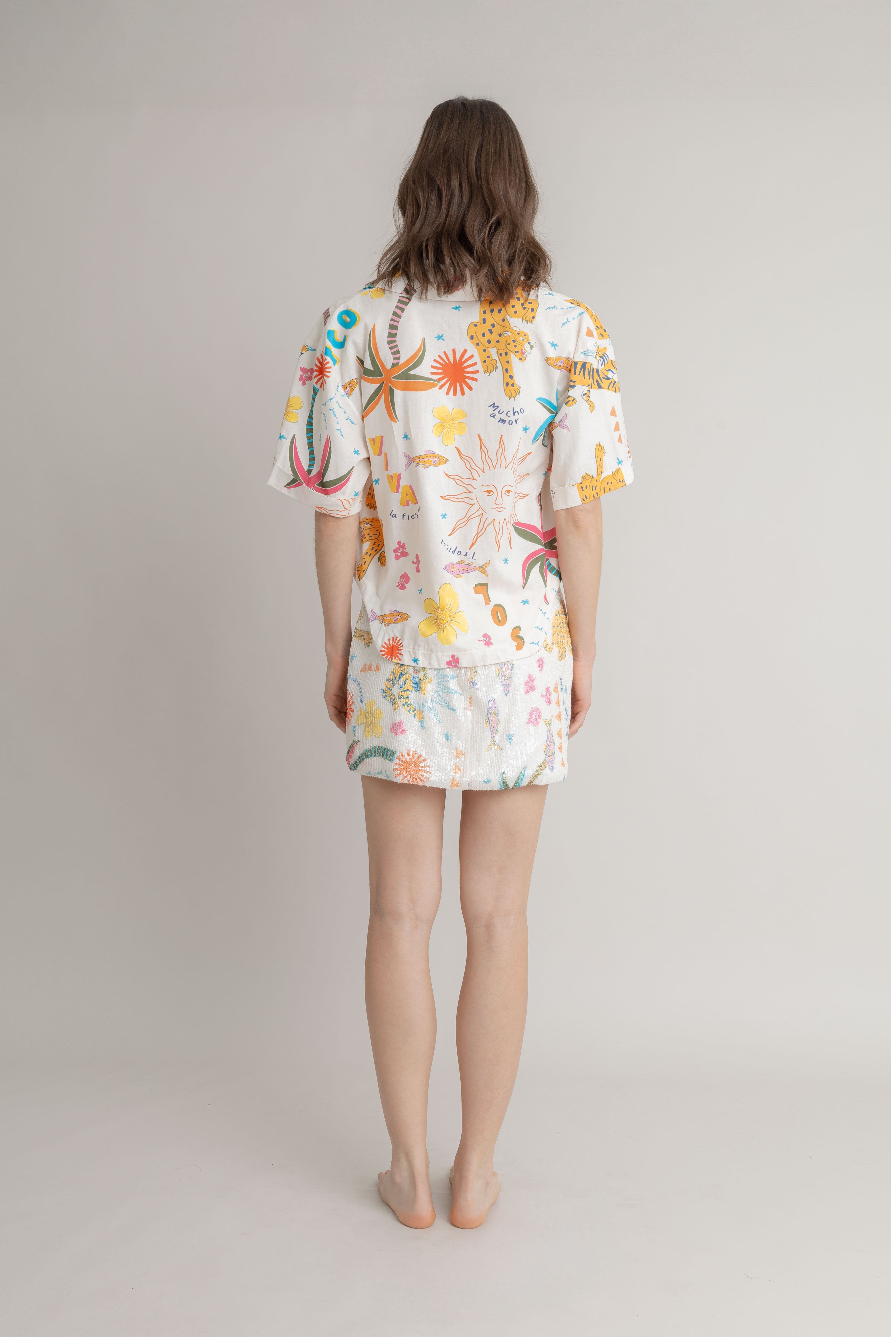 Falda Estampada VOIE MINI FALDAS Malva CO