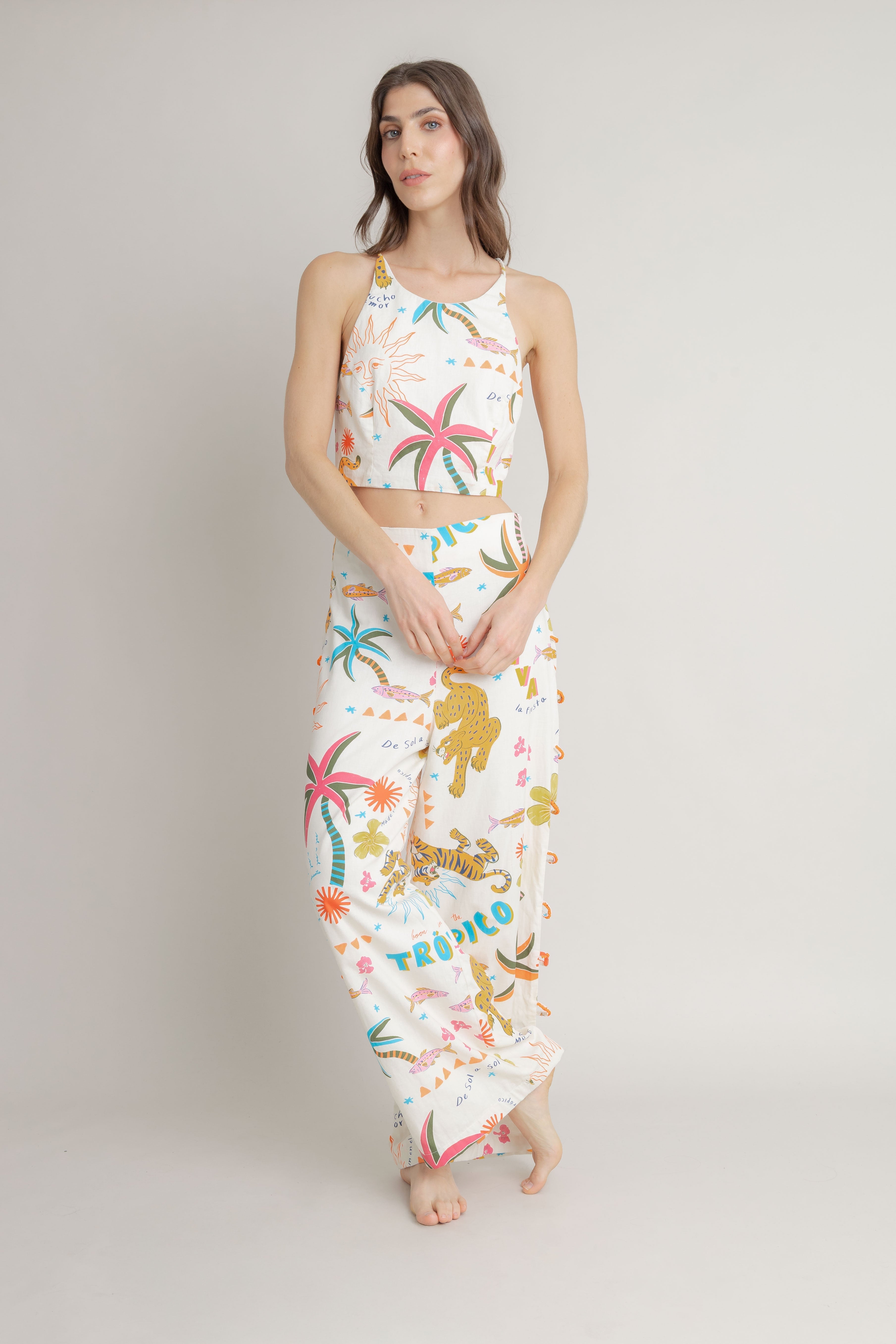 Pantalon Estampado VOIE PANTALONES Malva CO