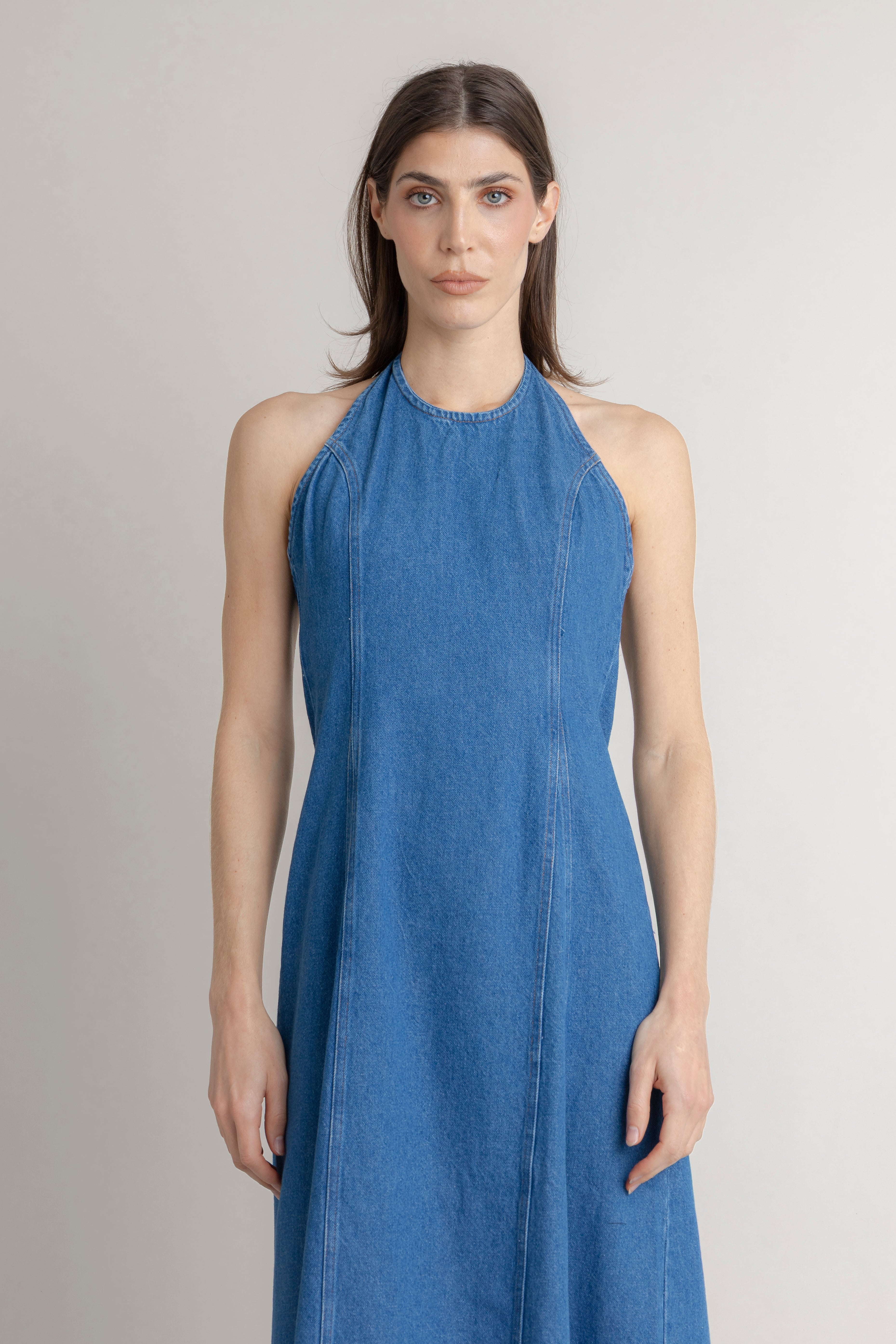 Maxi Vestido De Jean COMMON AREA MAXI VESTIDOS Malva CO
