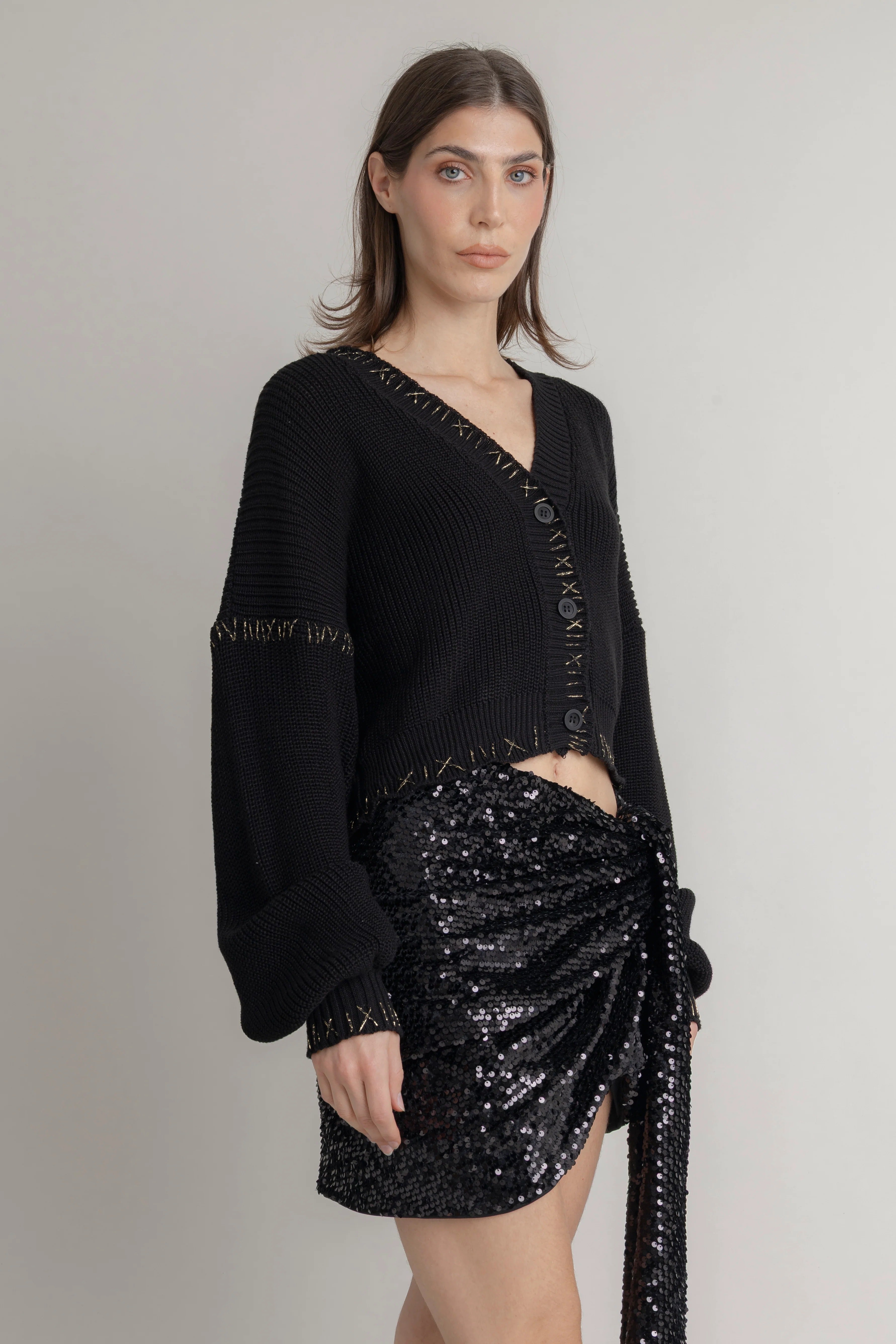 Cardigan Con Bordado