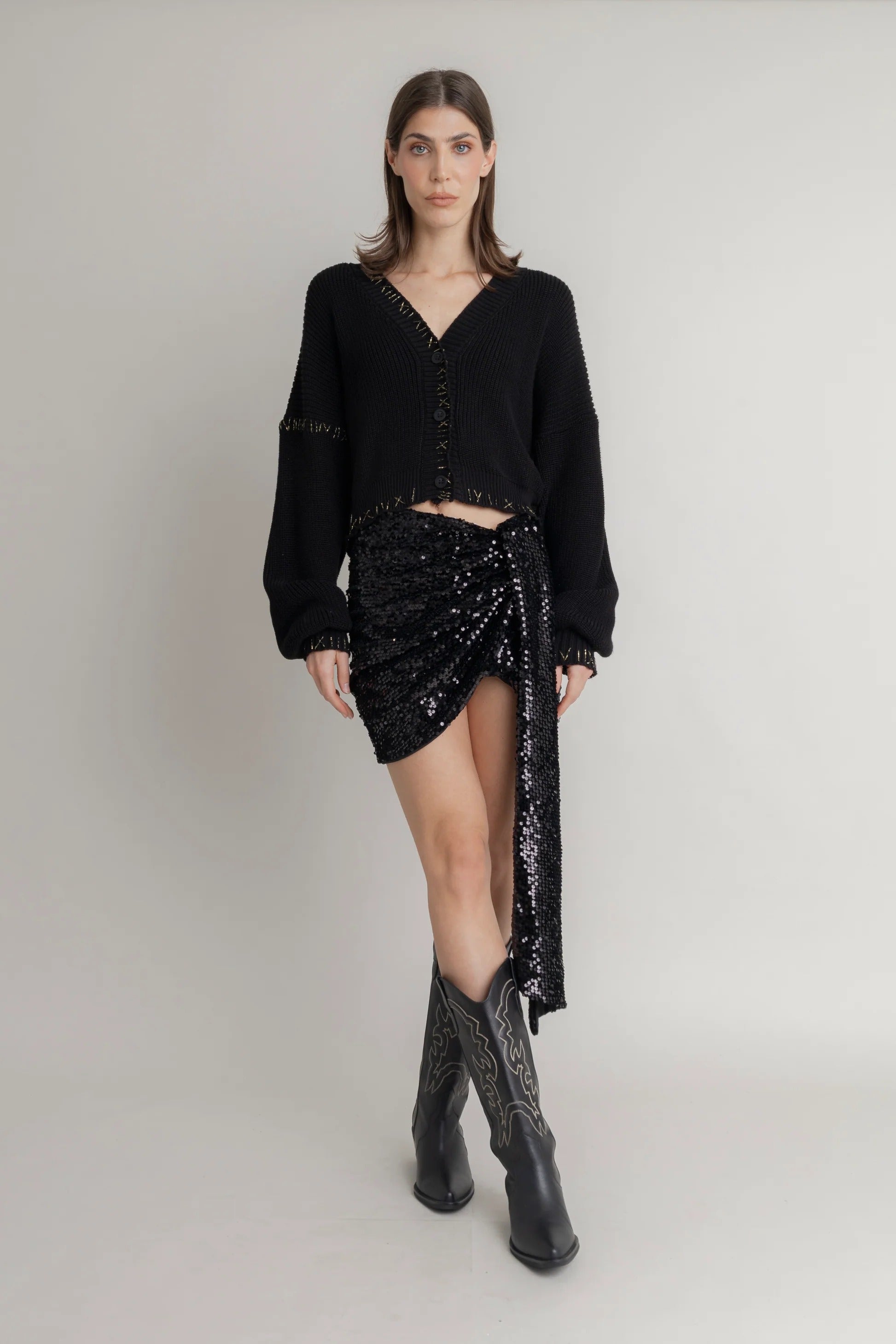 Cardigan Con Bordado