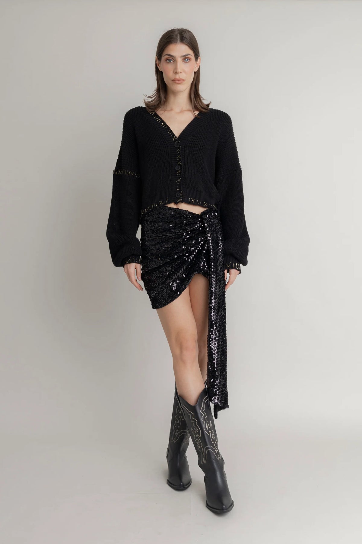 Cardigan Con Bordado