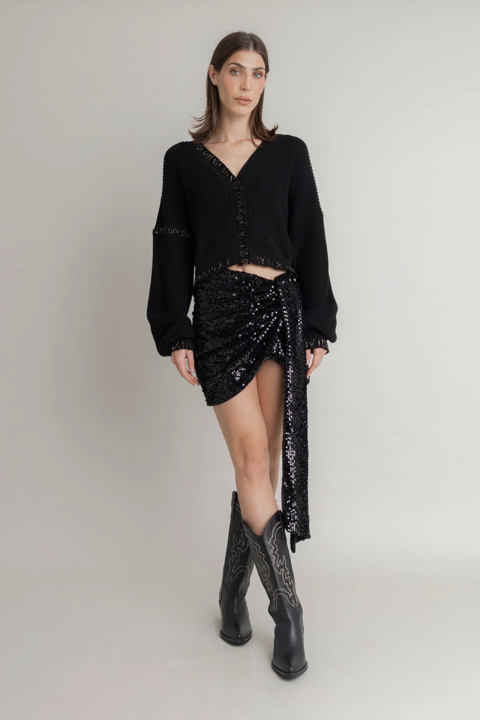 Cardigan Con Bordado