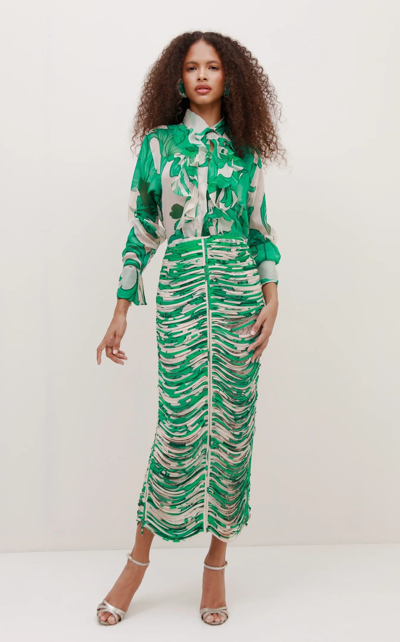 Midi Falda Floral De Danielle