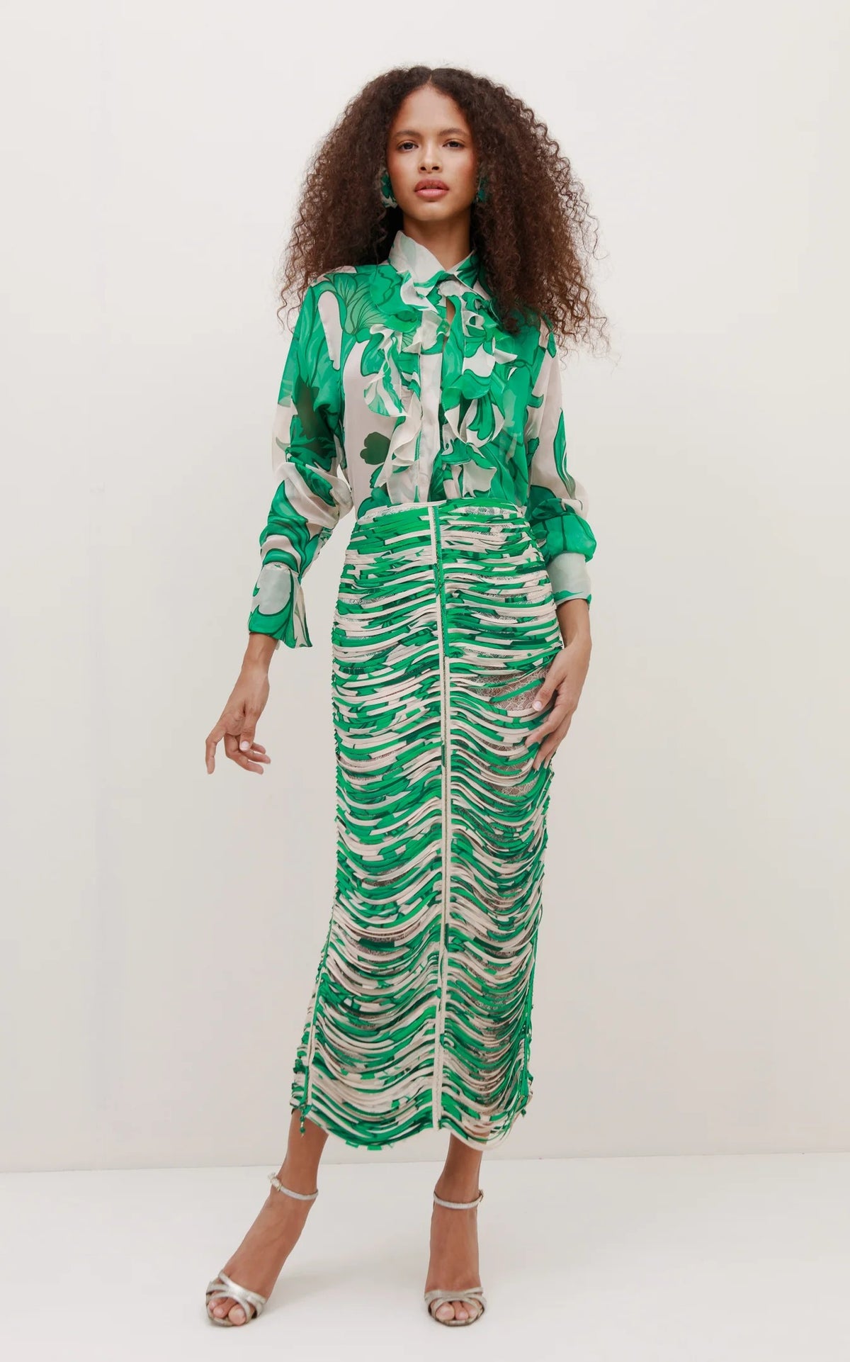 Midi Falda Floral De Danielle