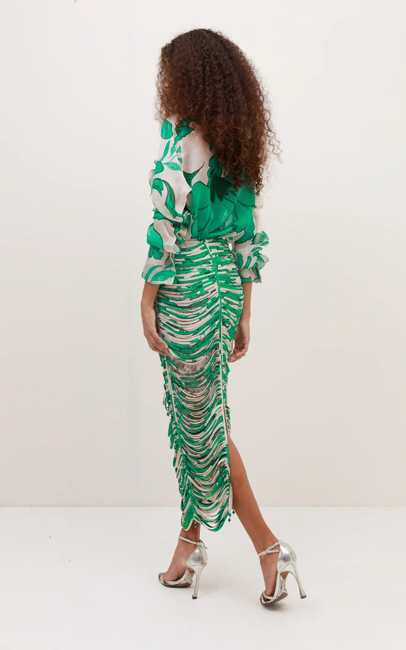 Midi Falda Floral De Danielle