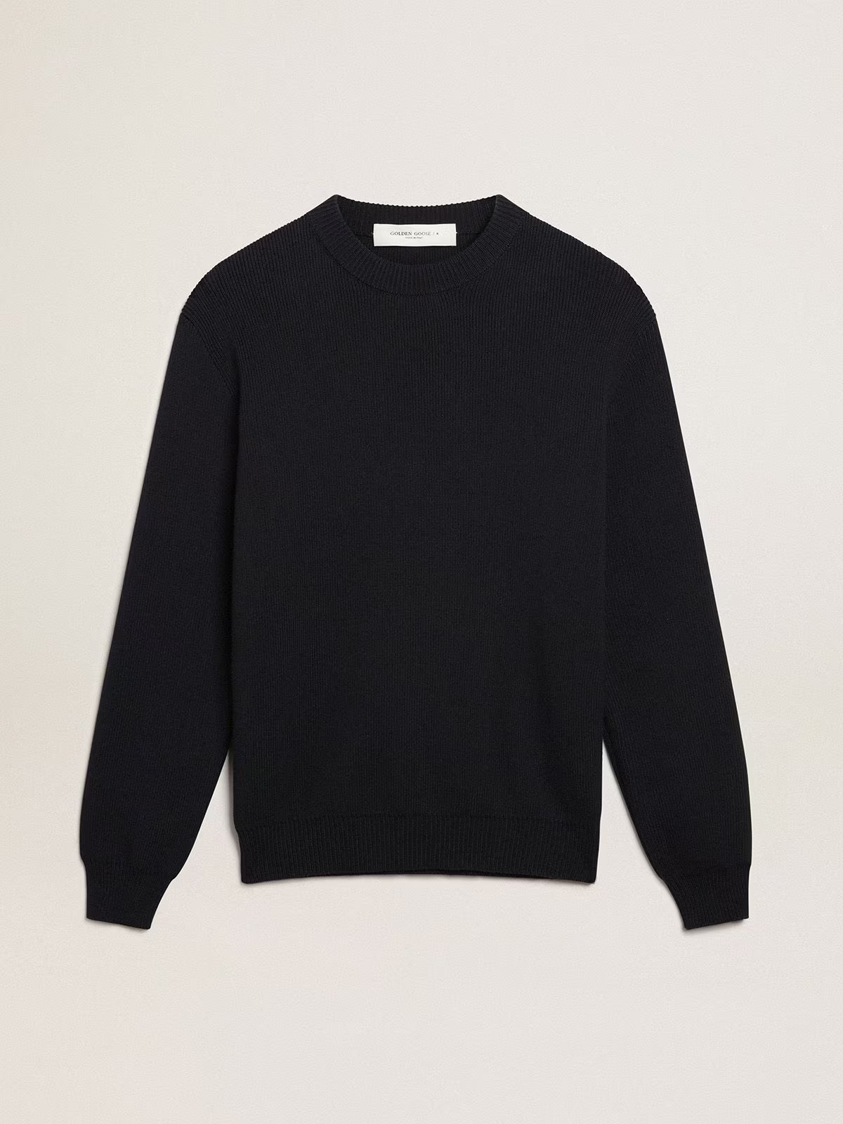 Sweater Golden Knit Crew Neck With Logoyarn GOLDEN GOOSE SWEATERS Malva CO