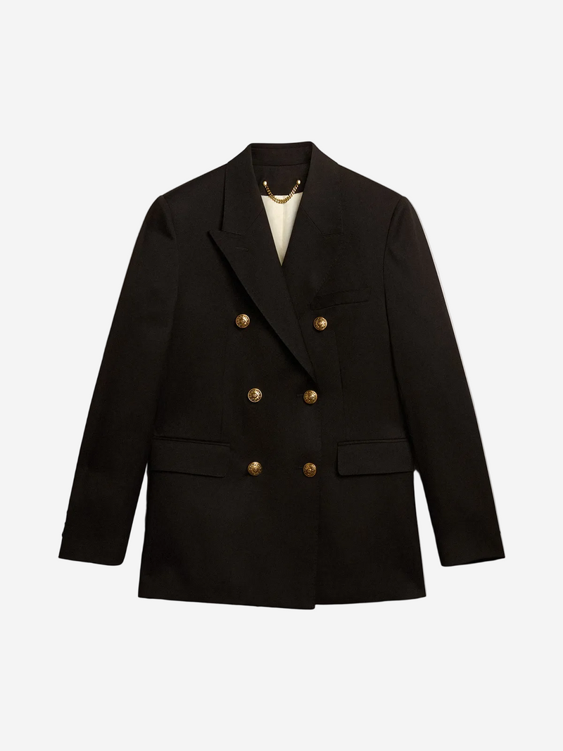 Blazer Golden Light Dry Wool Printed Message
