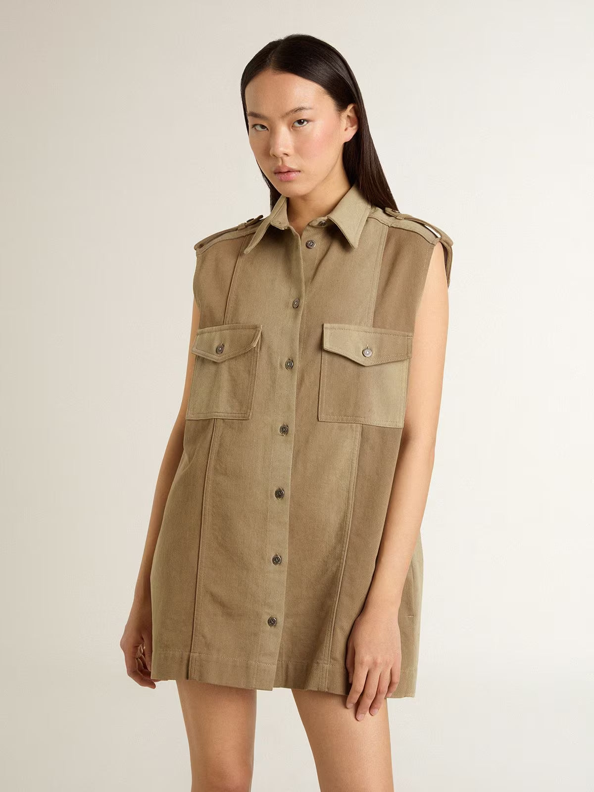 Mini Dress Journey Osanne Sleeveless Denim GOLDEN GOOSE MINI VESTIDOS Malva CO