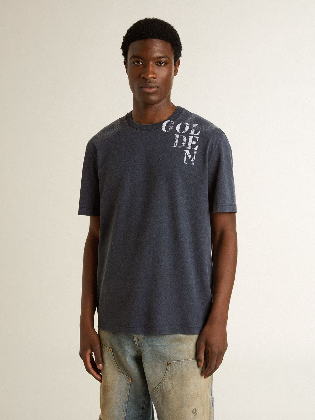 T-Shirt Journey Cotton Jersey Printed Base GOLDEN GOOSE T-SHIRT Malva CO