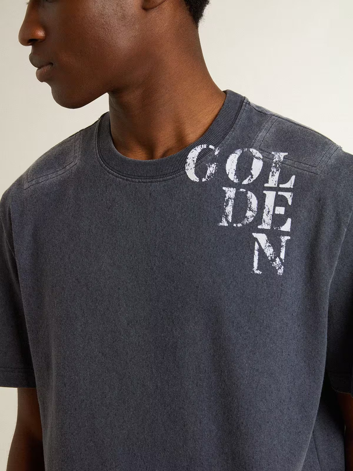 T-Shirt Journey Cotton Jersey Printed Base GOLDEN GOOSE T-SHIRT Malva CO