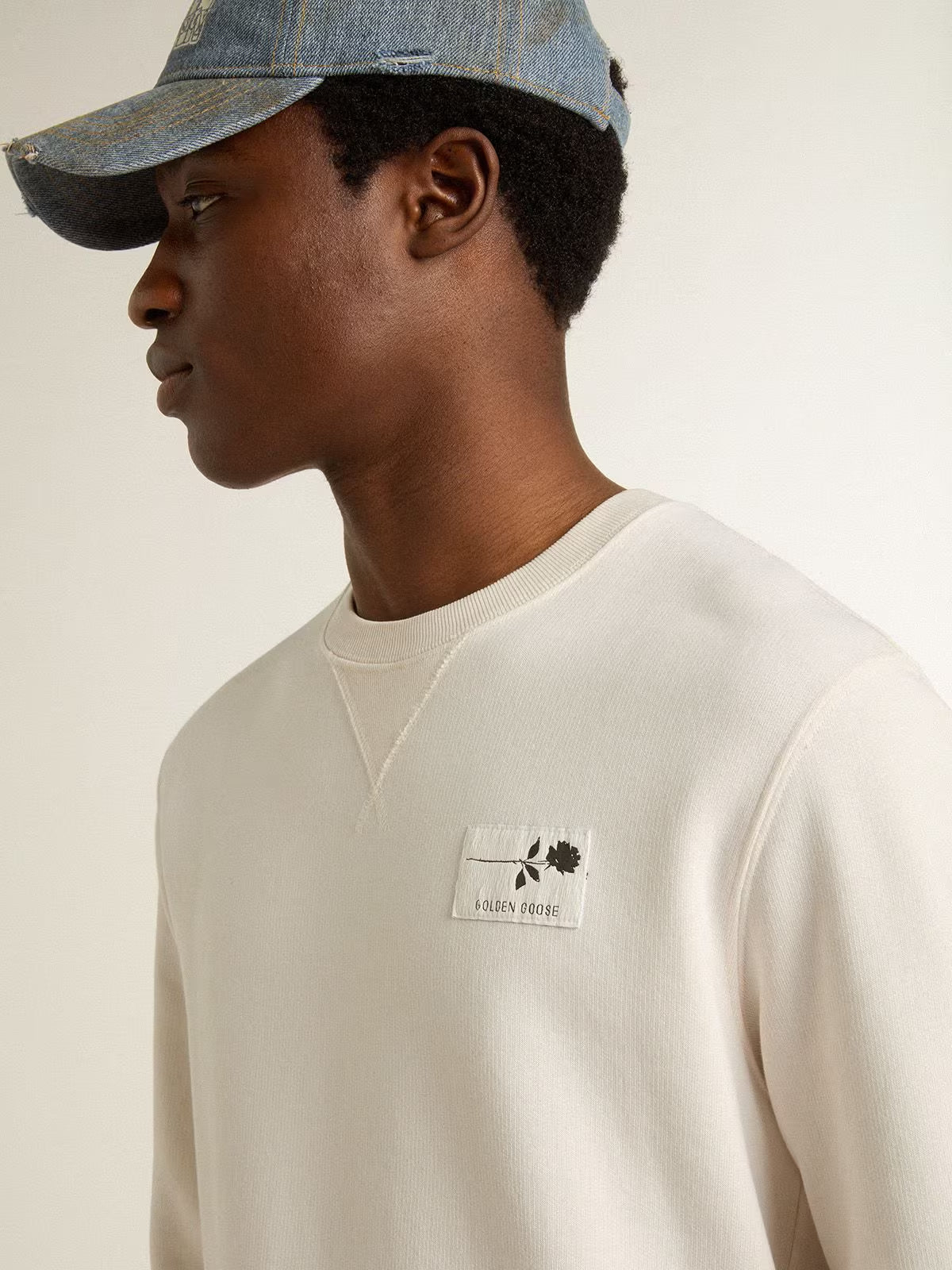 Jersey Journey Crew Neck Sweatshirt Printcotton GOLDEN GOOSE JERSEY Malva CO