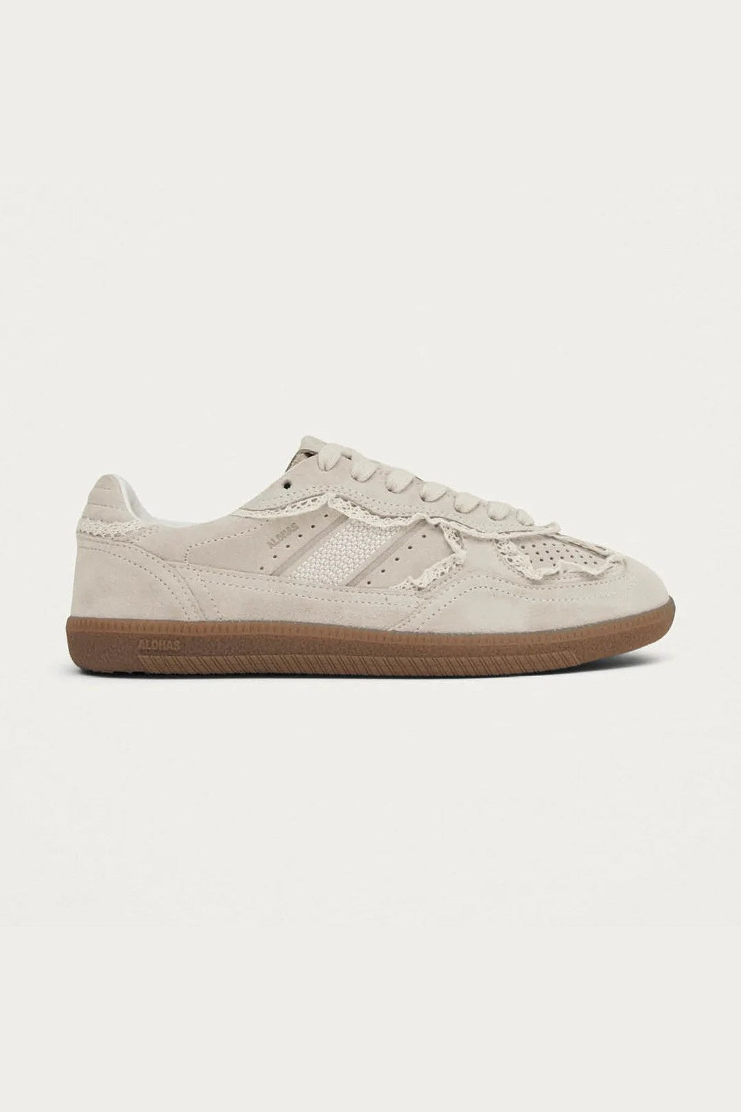 Tenis Alohas De Mujer Tb.490 Crochet Cream Leather TENIS Malva CO