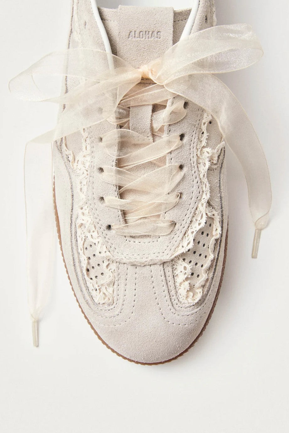 Tenis Alohas De Mujer Tb.490 Crochet Cream Leather TENIS Malva CO