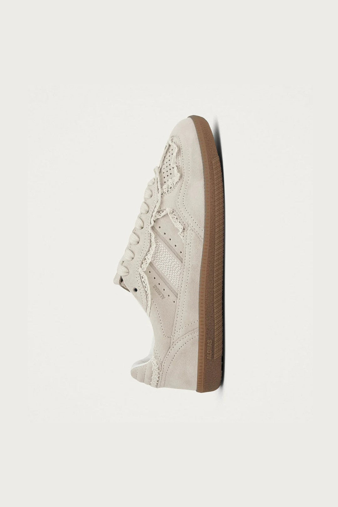 Tenis Alohas De Mujer Tb.490 Crochet Cream Leather TENIS Malva CO