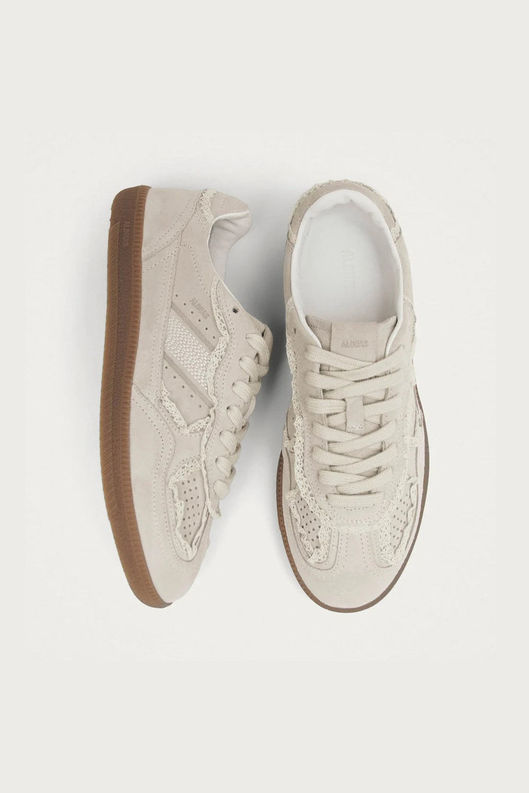 Tenis Alohas De Mujer Tb.490 Crochet Cream Leather TENIS Malva CO