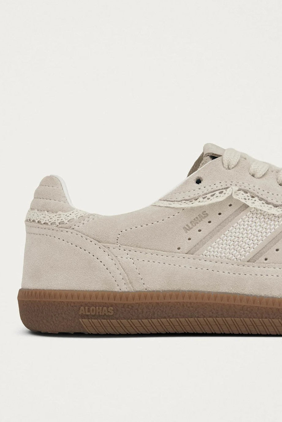Tenis Alohas De Mujer Tb.490 Crochet Cream Leather TENIS Malva CO