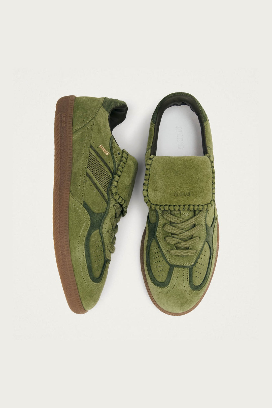 Tenis Alohas De Mujer Tb.490 Club Suede Green Leather TENIS Malva CO
