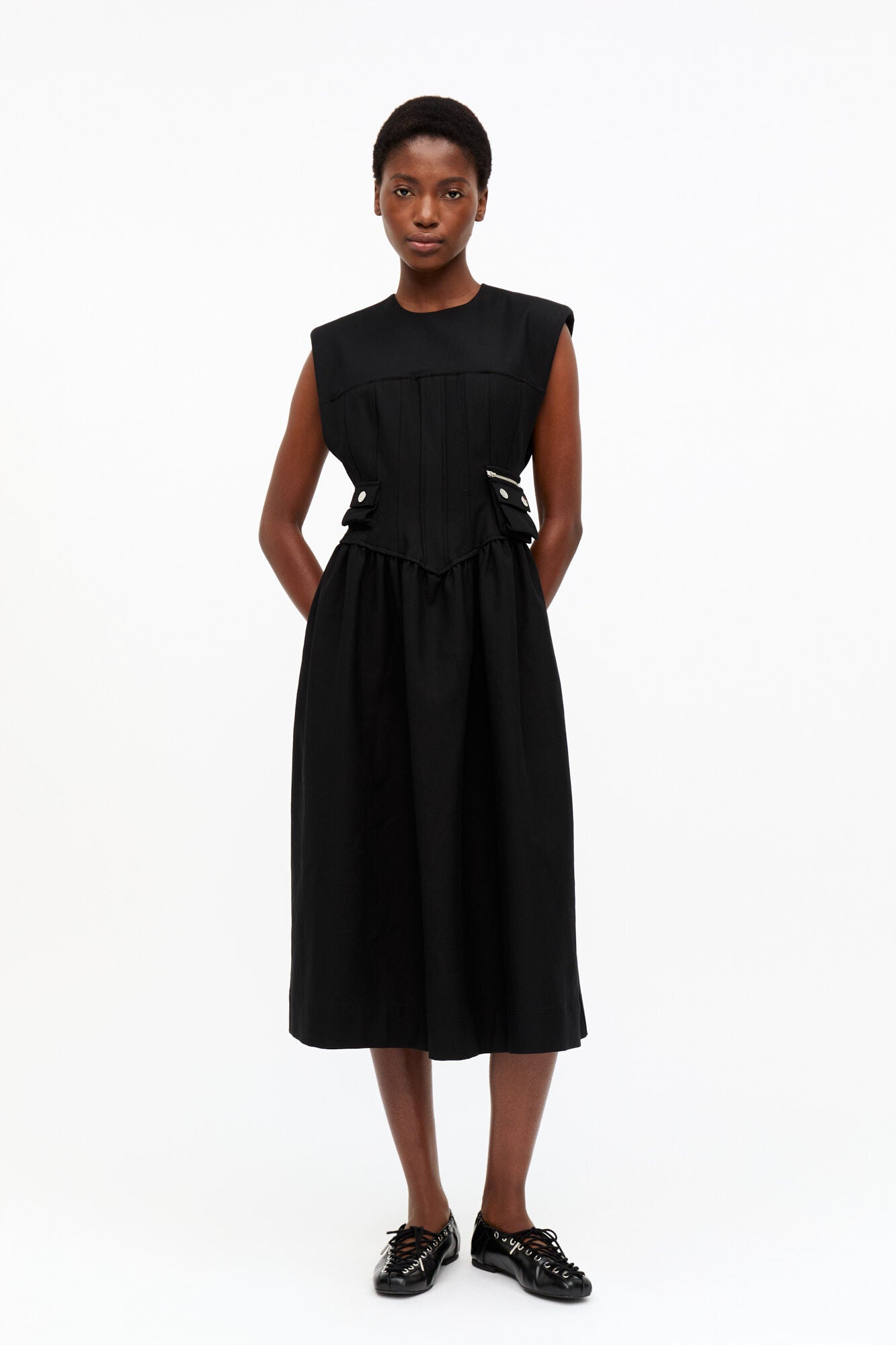 Ballerinas Eyelets Lace Up Crinkle Oleatex