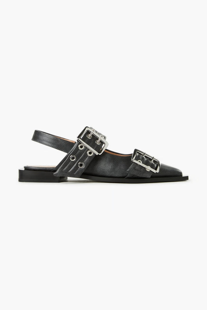 Ballerina Vintage Feminine Buckle GANNI BALLERINAS Malva CO