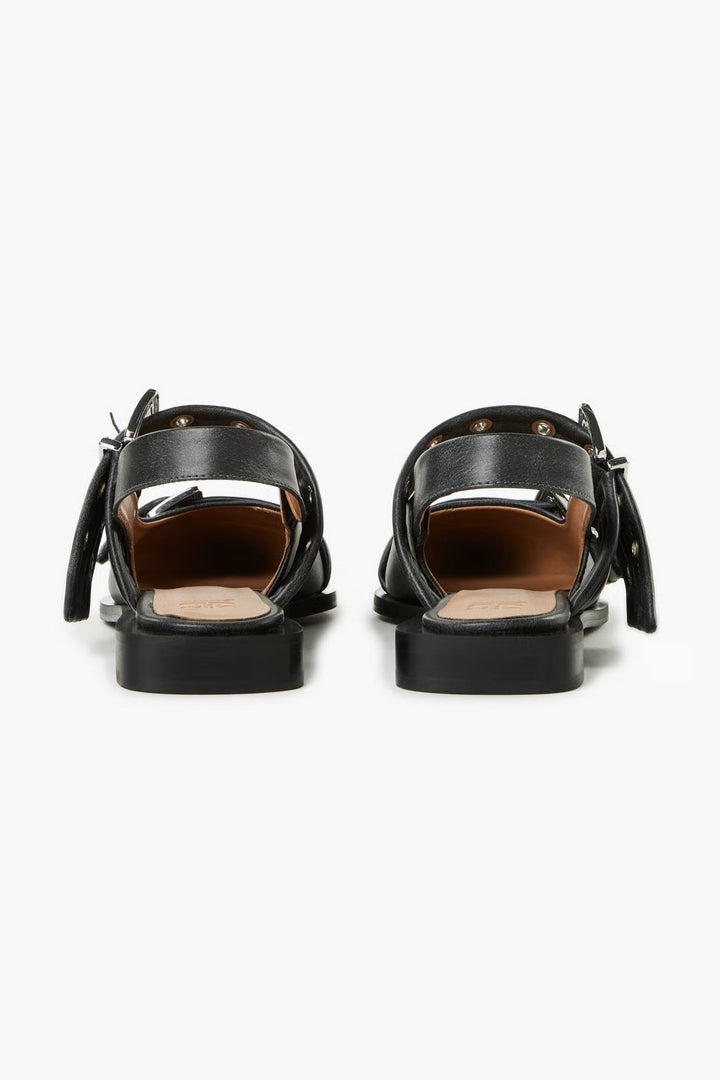 Ballerina Vintage Feminine Buckle GANNI BALLERINAS Malva CO