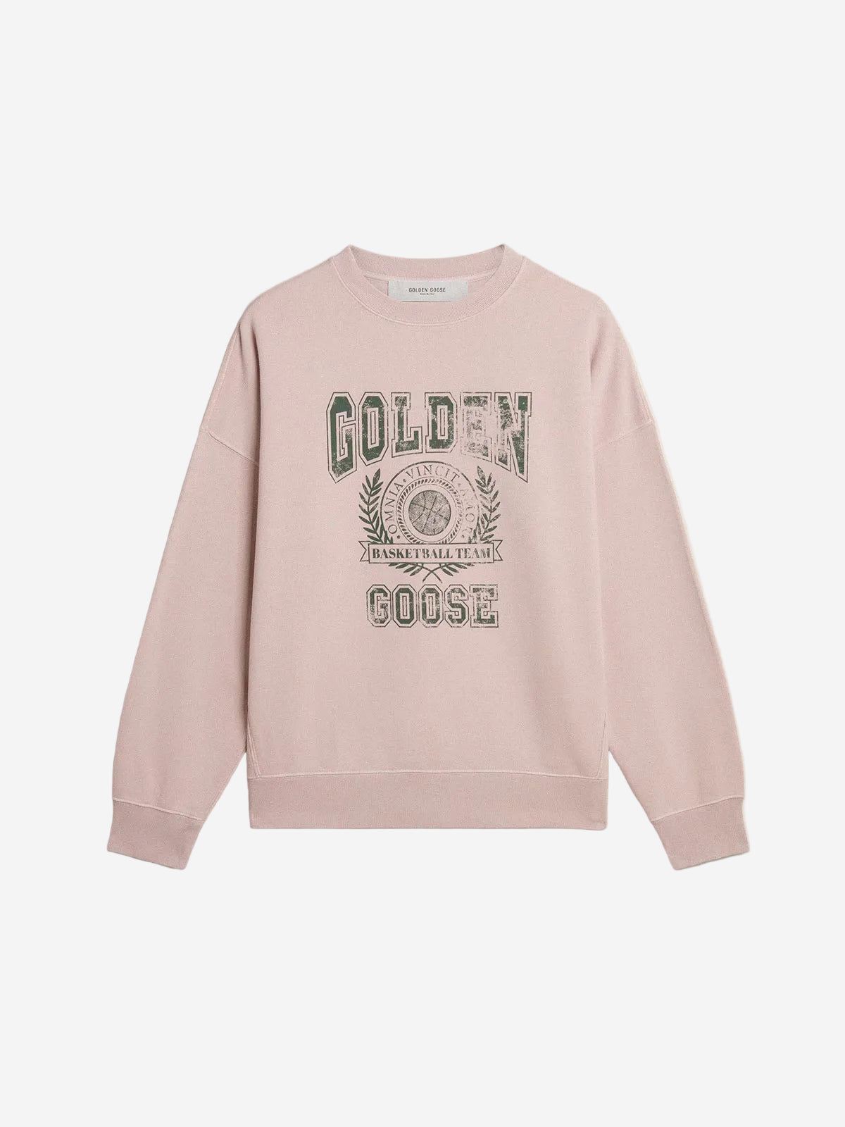 Jersey Crew Neck Vintage College Print GOLDEN GOOSE JERSEY Malva CO