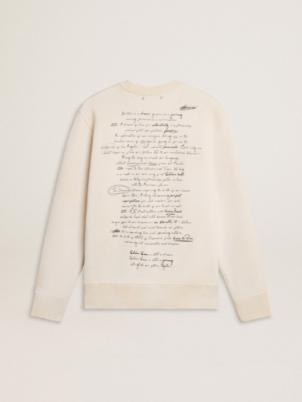 Jersey Crew Neck Fleece Letter GOLDEN GOOSE JERSEY Malva CO