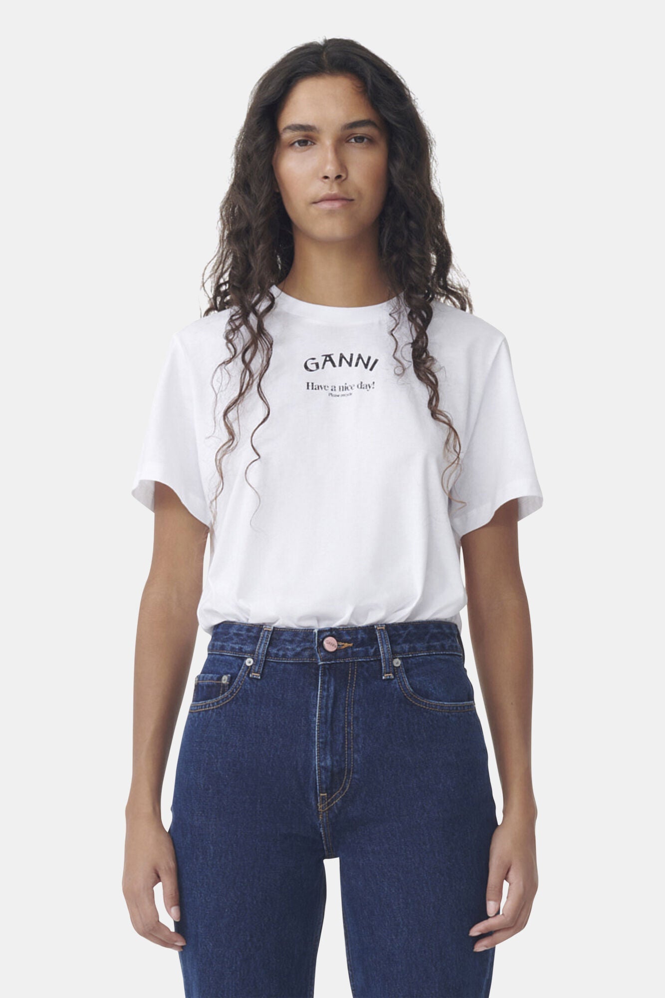 T-Shirt Thin Jersey Relaxed O-Neck GANNI T-SHIRT Malva CO