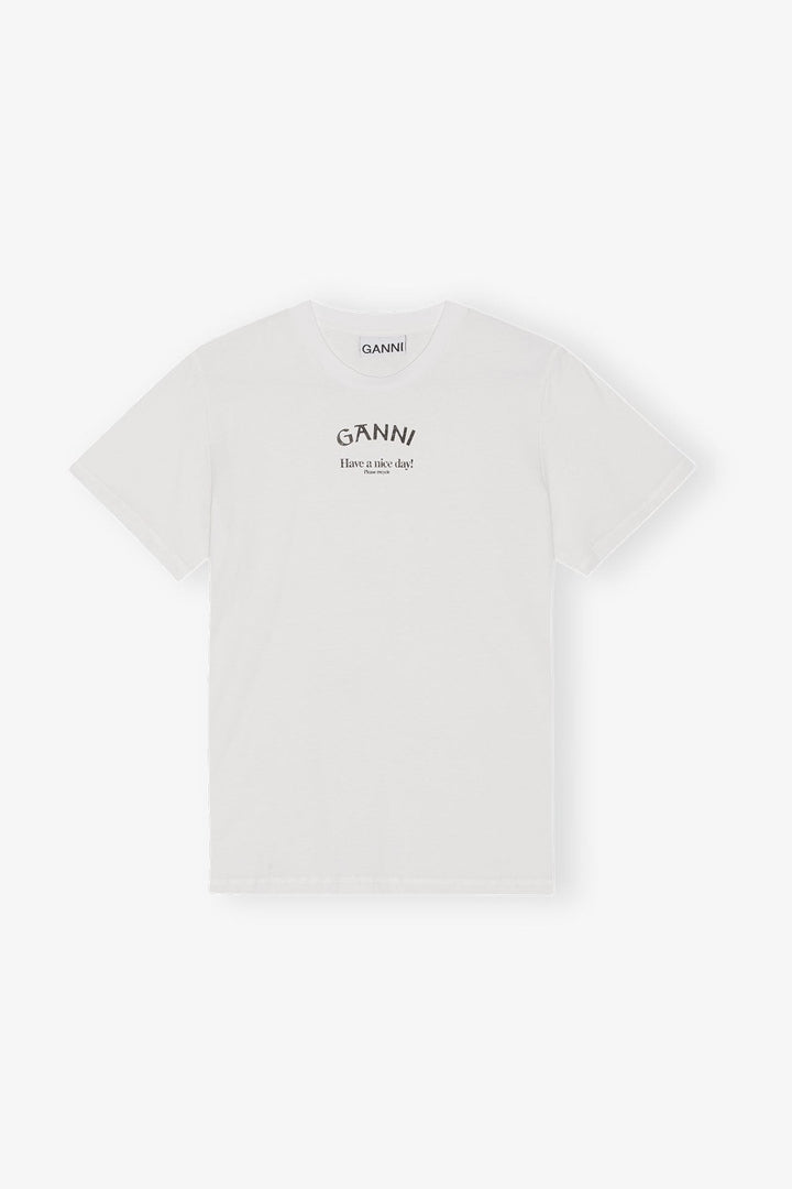 T-Shirt Thin Jersey Relaxed O-Neck GANNI T-SHIRT Malva CO