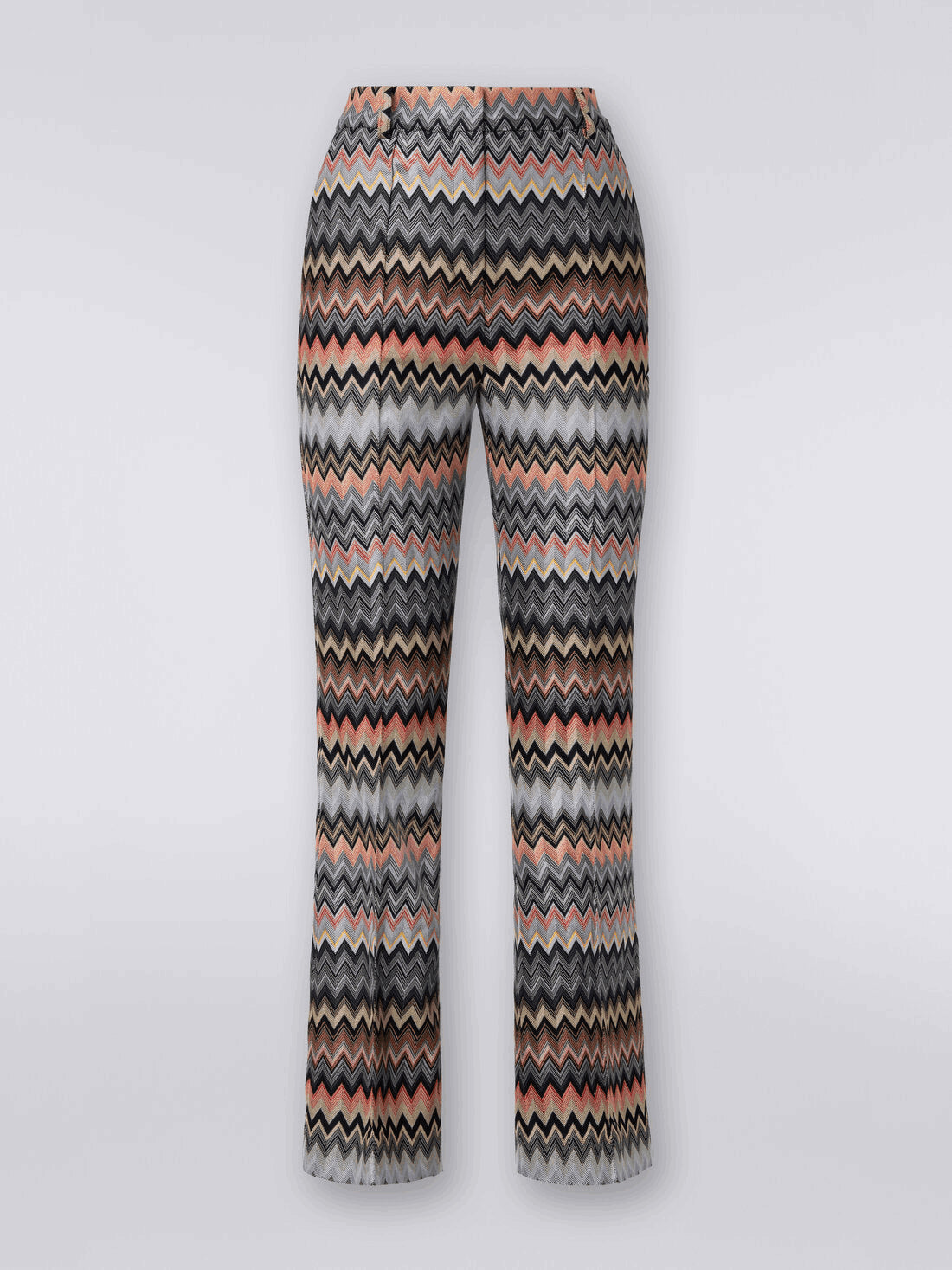 Pantalon Cropped De Algodón Y Viscosa Zigzag