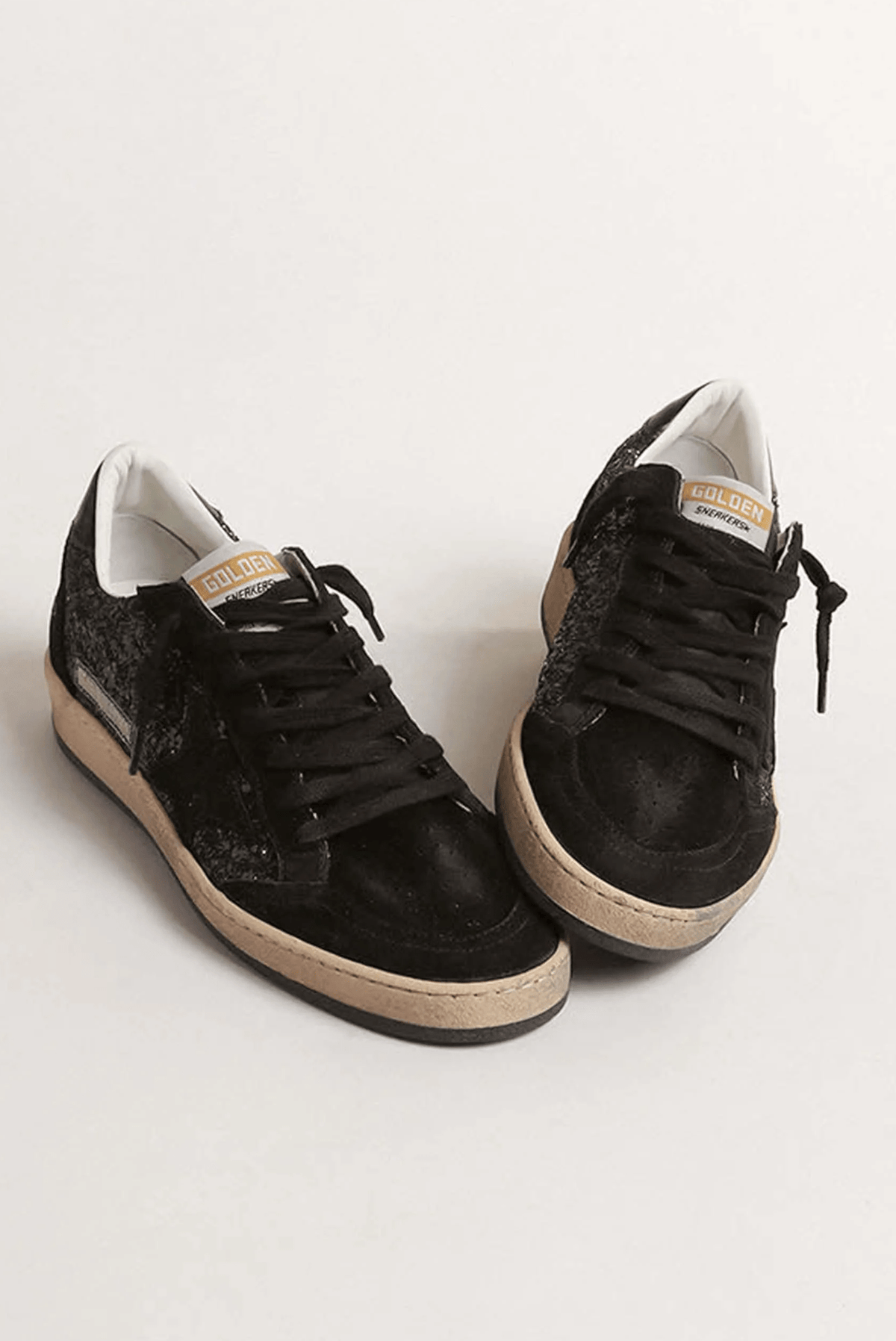 Tenis Golden Goose Ballstar Glitter Tongue Suede Mujer GOLDEN GOOSE TENIS Malva CO