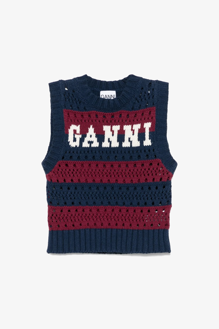 Chaleco Mix Striped GANNI CHALECOS Malva CO
