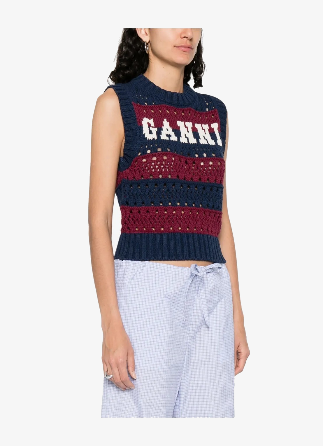 Chaleco Mix Striped GANNI CHALECOS Malva CO