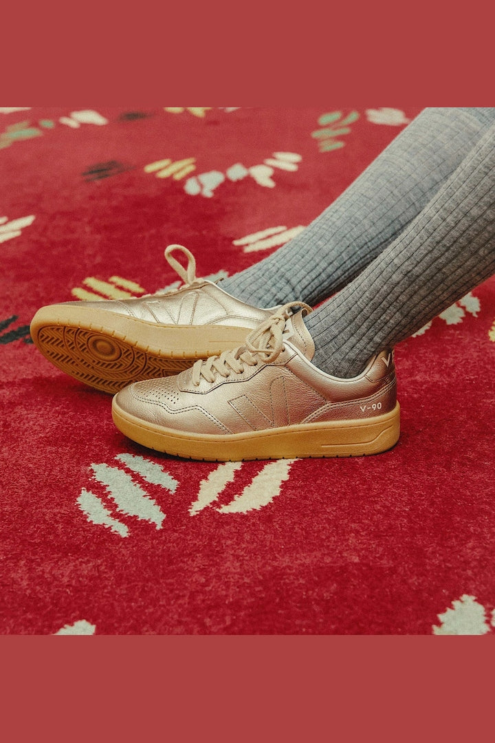 Tenis Veja De Mujer V-90 O.t. Leather VEJA TENIS Malva CO