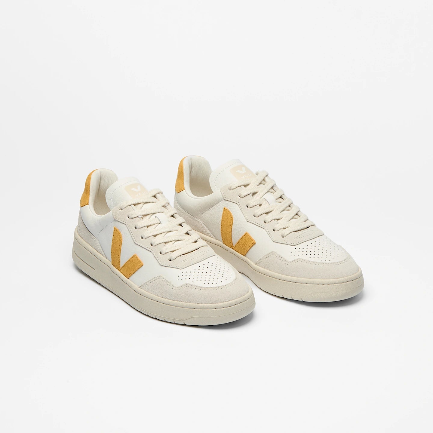 Tenis Veja De Hombre V-90 Leather White Safran