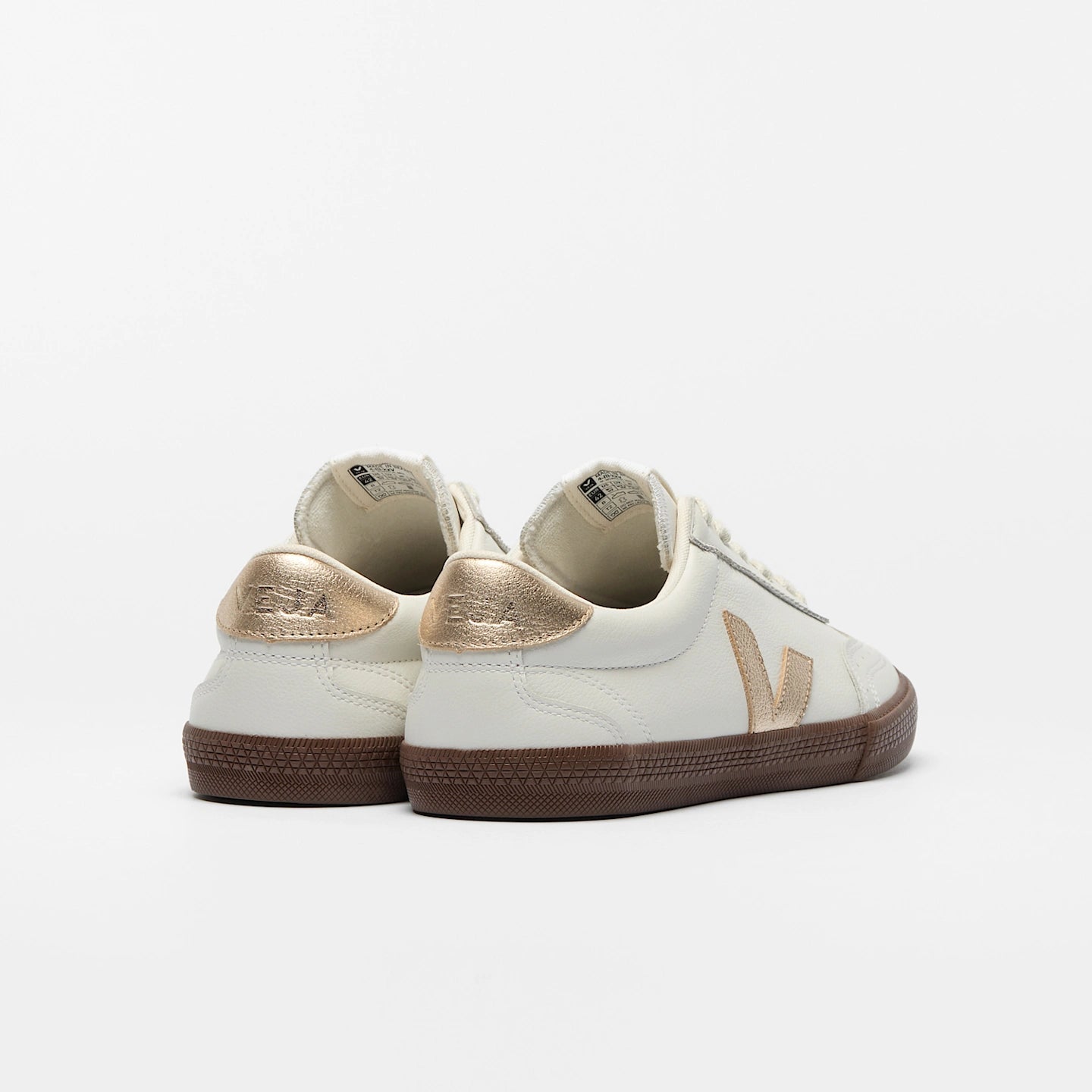 Tenis Veja De Mujer Volley Leather White Platine Bark