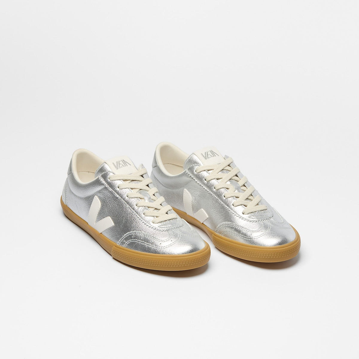 Tenis Veja De Mujer Volley Leather Silver White Natural