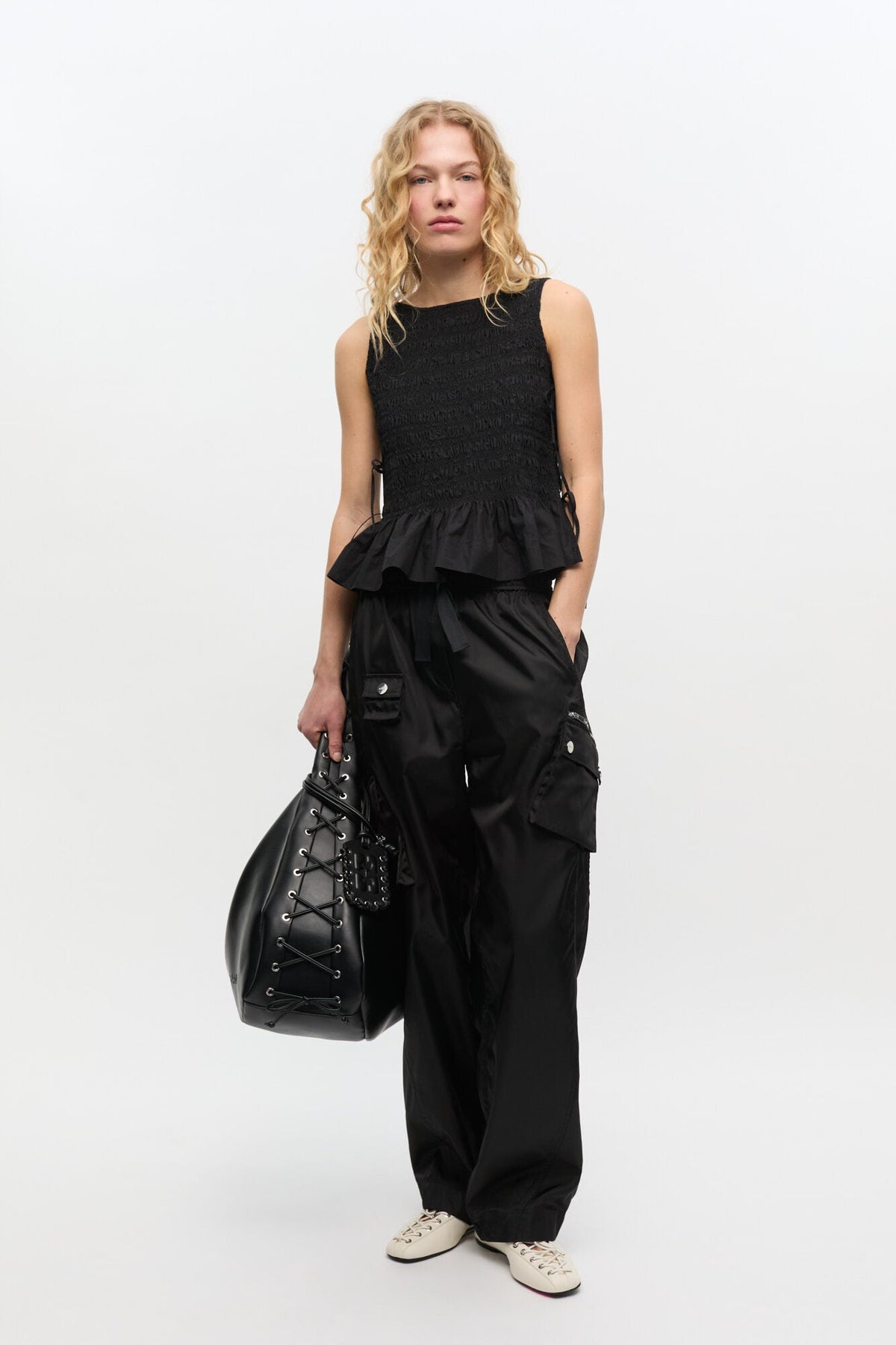 Blusa Smock Tie GANNI BLUSAS Malva CO