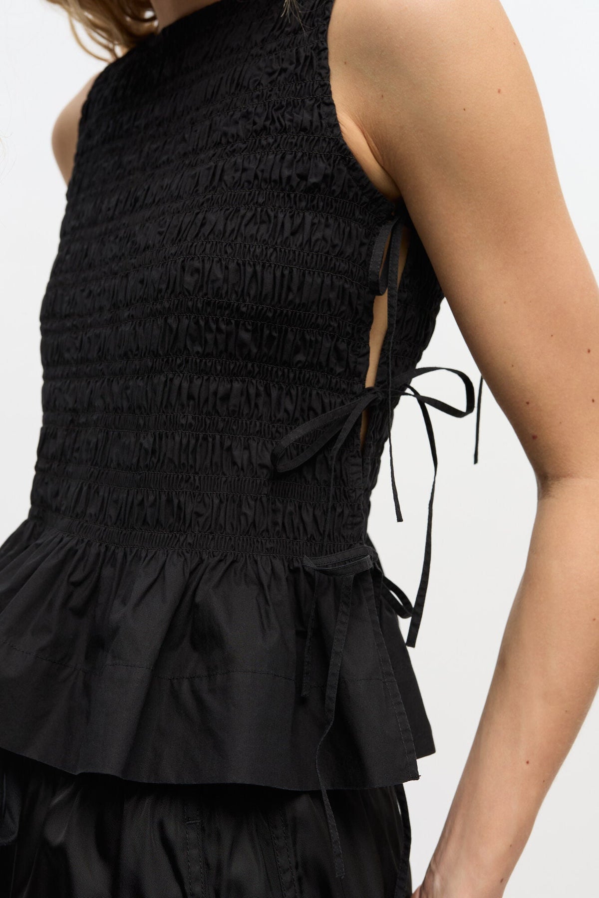 Blusa Smock Tie GANNI BLUSAS Malva CO