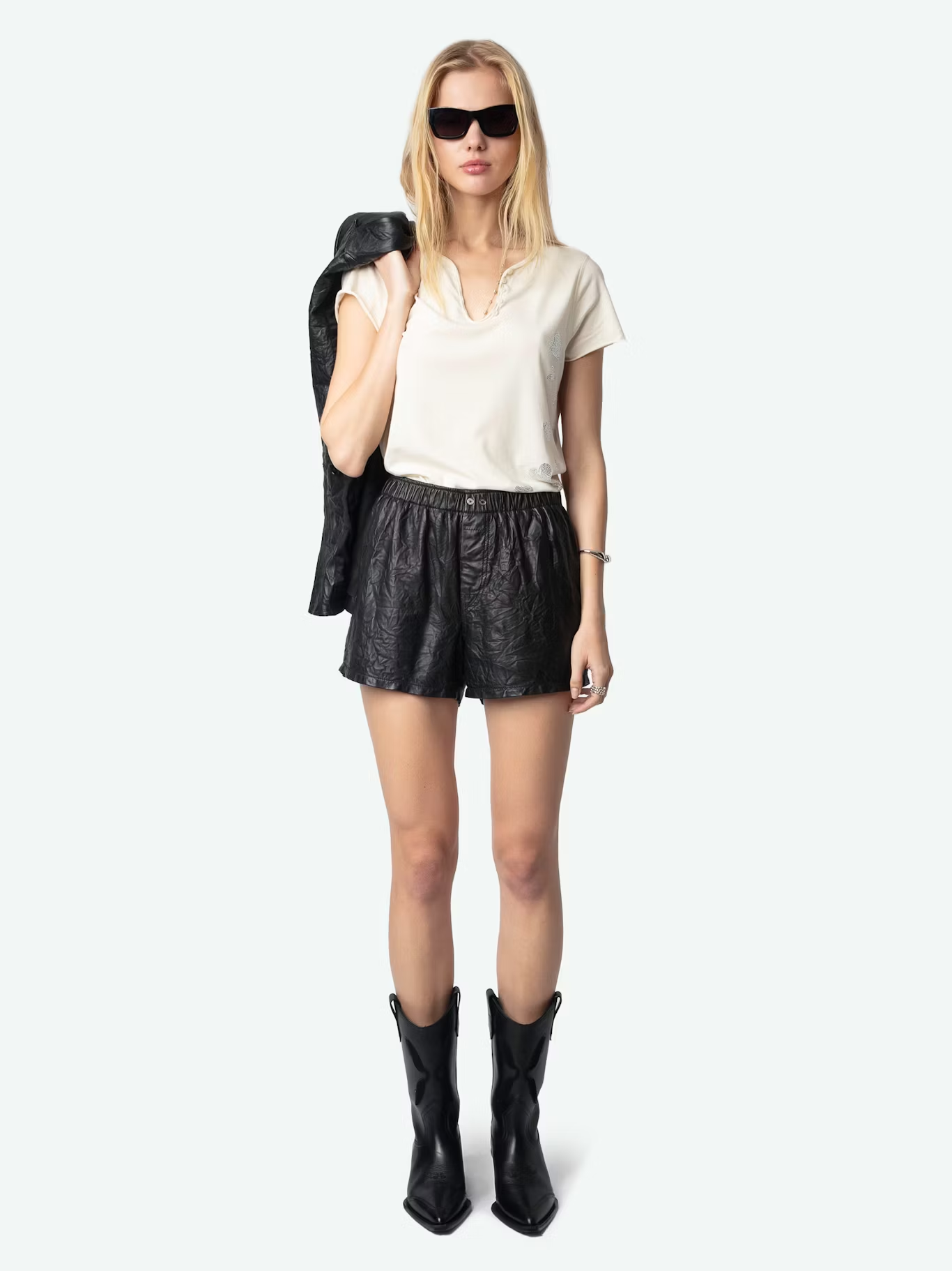 T-Shirt Tunisien Rain Strass ZADIG ET VOLTAIRE T-SHIRT Malva CO
