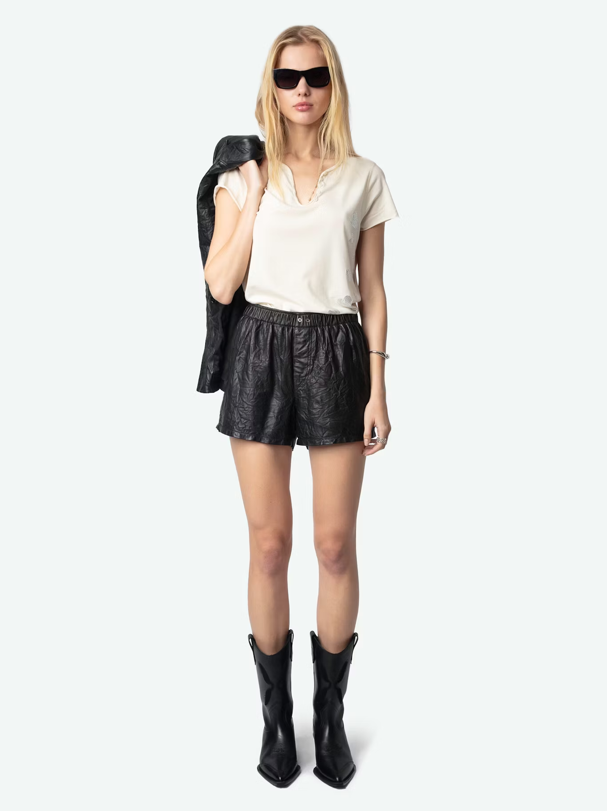 T-Shirt Tunisien Rain Strass ZADIG ET VOLTAIRE T-SHIRT Malva CO